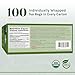 Uncle Lee's Tea Organic Green Tea - Premium Tea for Everyday Wellness, Medium Caffeine, Antioxidant-Rich Green Tea Bags, Individually Wrapped, Includes a White Tea Bag 101 Count.