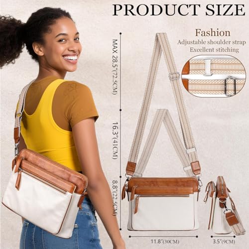 Small Soft Pebbled Real Leather Crossbody Handbags Purses Sling Crossover Shoulder Bag2