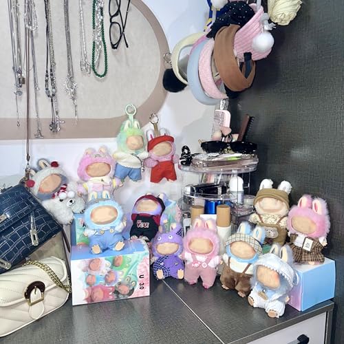 Labub Poppenkleding 17cm - Hoodie + Joggingbroek + Accessoires - Speciaal voor Model 1e/2e/3e Generatie (Staand & Zittend Geschikt voor: pop mart /labub (A24)