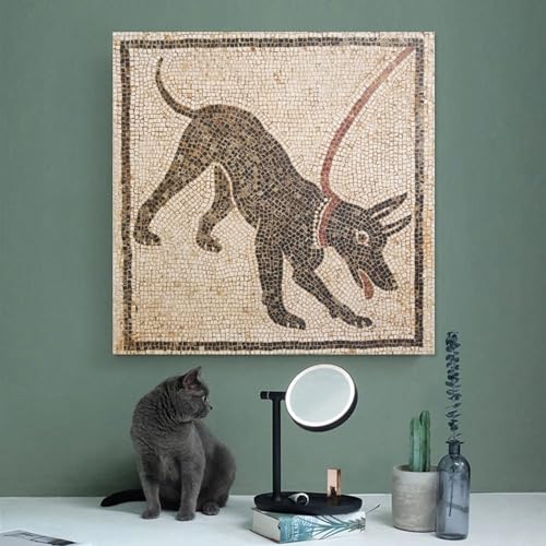 Toile Cave Canem Pompéi 30x30 cm sans cadre pour salon - 3