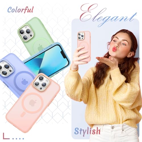 Image of YENAPOON for iPhone 12 Pro Max Case, Matte Magnetic Phone Case, Pink
