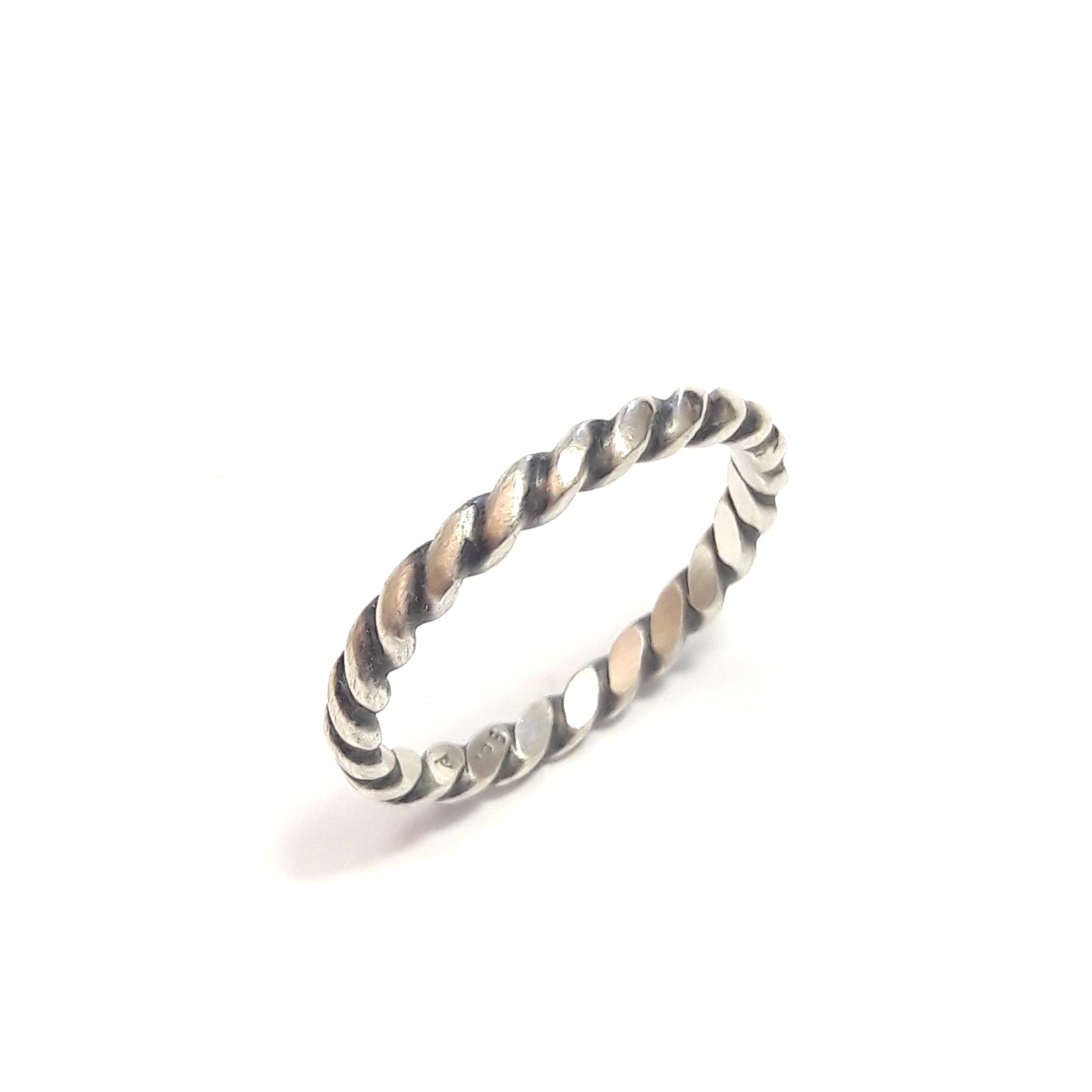 Bague Torsadée Ethnique Argent 925
