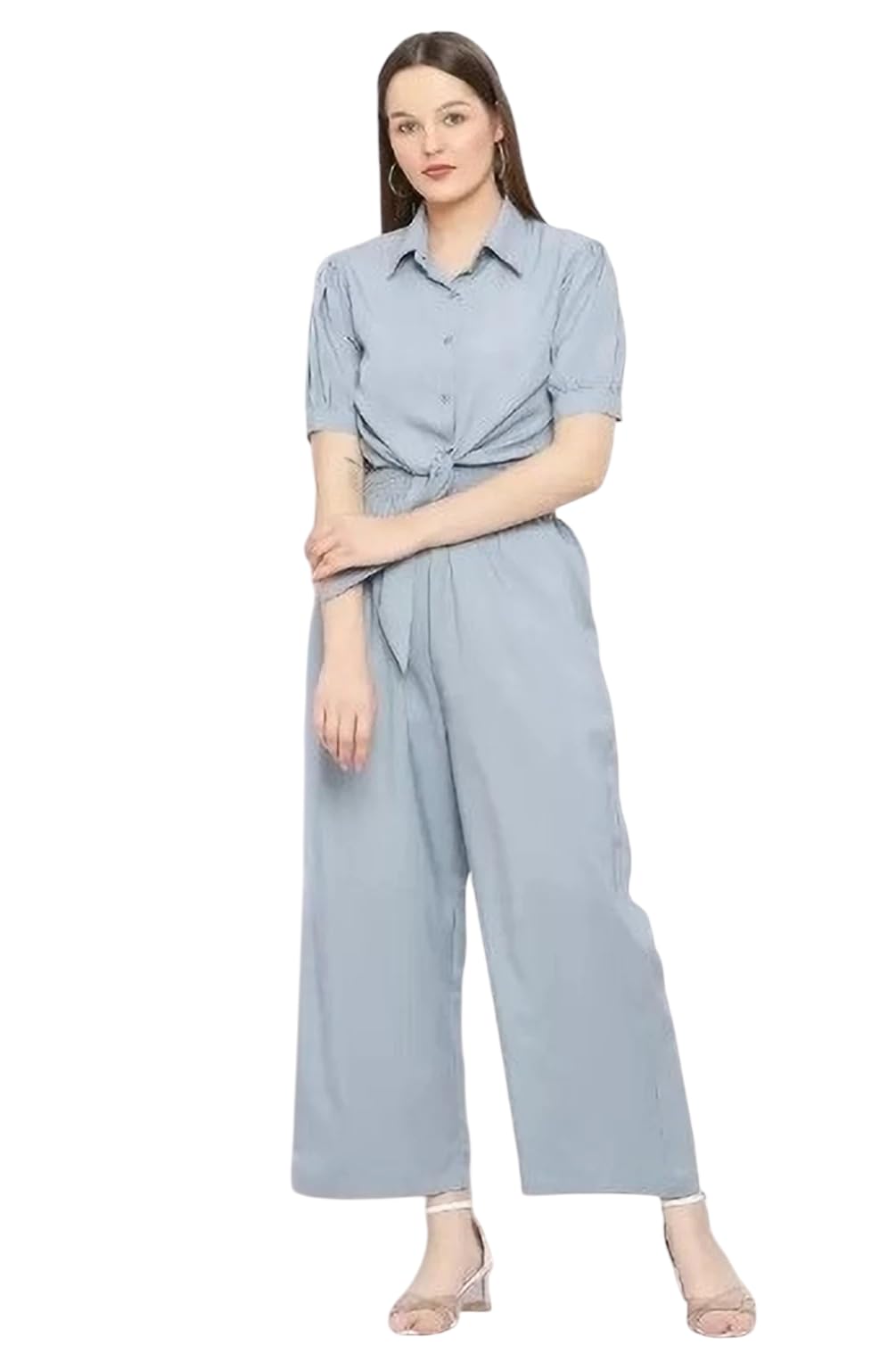 Women's Shirt Style Jumpsuit | Casual Office Wear, Western, Daily Wear, Party, Evening, Travel-picture-16