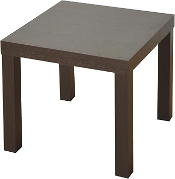 Yamazen ET-4545 DBRS* Low Table, Sturdy but Lightweight, Width 17.7 x Depth 17.7 x Height 14.6 inches 45 x 45 x 37 cm, Center Table, Coffee Table, Assembly Required, Dark Brown