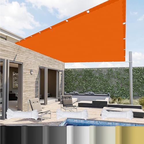 Red de Sombreo para Invernaderos 5 x 9 m 90% Efecto Sombreado Tela de Sombra para Plantas Fácil de Desmontar para Patio,Jardín, Exteriores, Terraza, Naranja