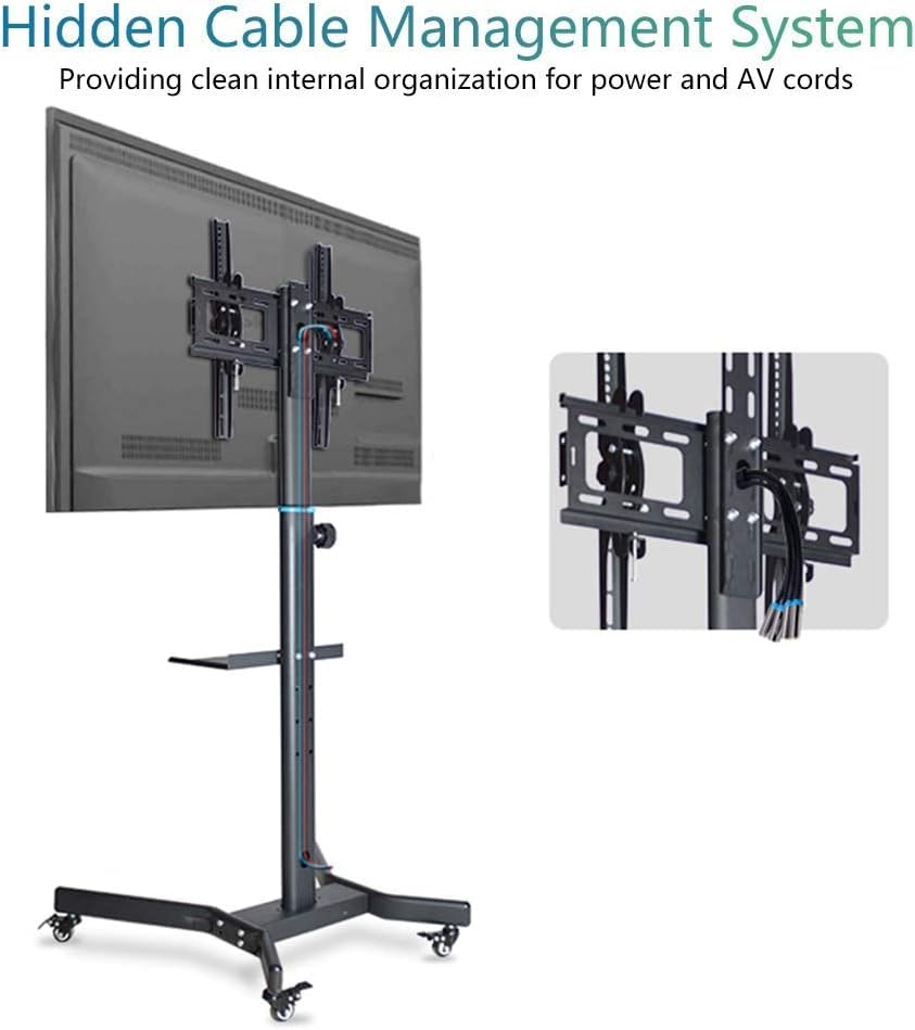 Soporte móvil para TV con ruedas y bandeja miniatura 6