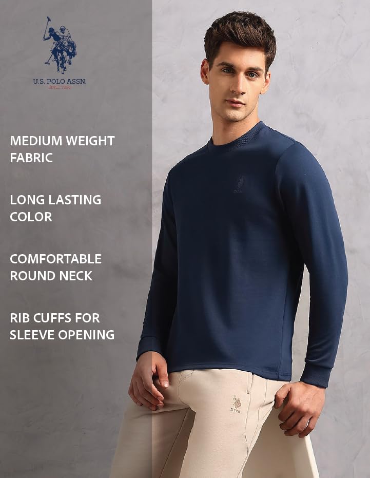 Image of U.S. Polo ASSN. Men's OEE14 Comfort Fit Solid Lounge T-Shirt