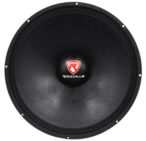 Rockville RVP18W8 1200 Watt 18' Raw DJ PA Subwoofer 8 Ohm, High-Excursion Woofer, Deep Bass, Durable Build, for Live Sound and Home Theater