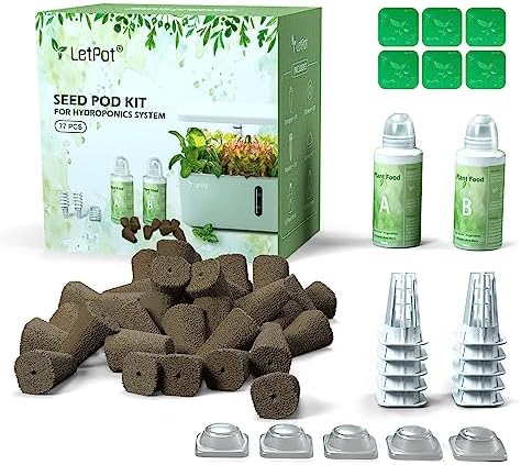 LetPot Hydroponics Growing Kits, Sponges, Nutrients, Seed Pod, Sticker, Dome