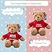 MeterBear Personalized Teddy Bear Stuffed Animal, Stuffed Bear Plush Toys with Customized Text+Image as Personalized Gifts for Girlfriend/Boyfriend (11 in-Red)