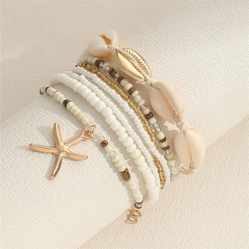 Bracelet Coquillage Cauris Boho Idéal pour les Jours de Plage - 4