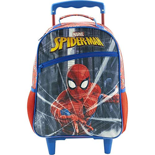 Kit Escolar Infantil com Mochila com Rodas e Lancheira Protector - Spider Man