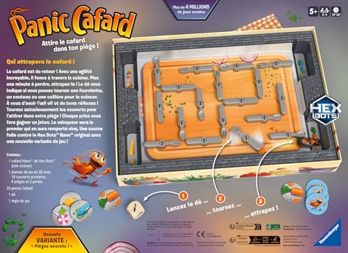 Ravensburger - Panic Cafard - Jeu de société - Enfants et Parents - Jeu de rapidité Rigolo - De 2 à 4 Joueurs à partir de 5 Ans - Mixte - 21443 - Version française