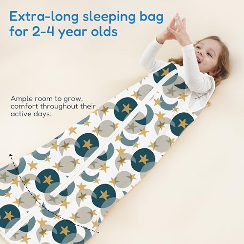 Image of TotAha Toddler Sleep Sack 1.0 TOG for 2T-3T-4T, Unisex Buttery Soft Sleeping Sacks with 2-way Safe Zipper, Premium All Season Sleep Bag