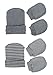 Produktbild Baby Handschuhe Mütze Neugeborene Set,100% Baumwolle Baby Streifen Kratzhandschuhe Kratzfäustlinge Babymütze,0-3 Monate