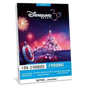 Tick&Box – Caja Regalo – 1 Día + 2 Parques – para 2 Personas – Acceso Ilimitado a los 2 Parques Disney – Regalo Cumpleaños, Regalo Mujer, Hombre