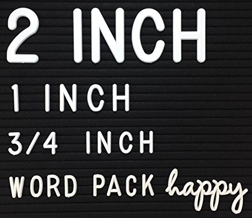 2 Inch Letters and Characters for Felt Letter Boards - 186 Characters, Symbols and many more - Canvas Drawstring Pouch (LETTERS & BAG ONLY)