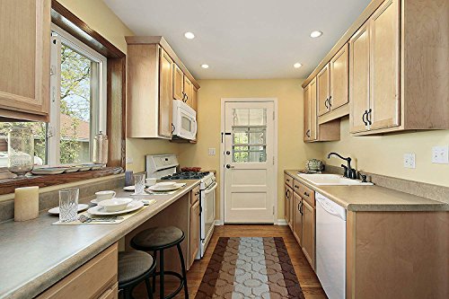 Custom Size Hallway Runner Rug Brown-Beige Color 31 Inch Wide Select Your Length Non-Slip (Skid Resistance) Rubber Backing 9 Feet X 31 Inch #TOP3