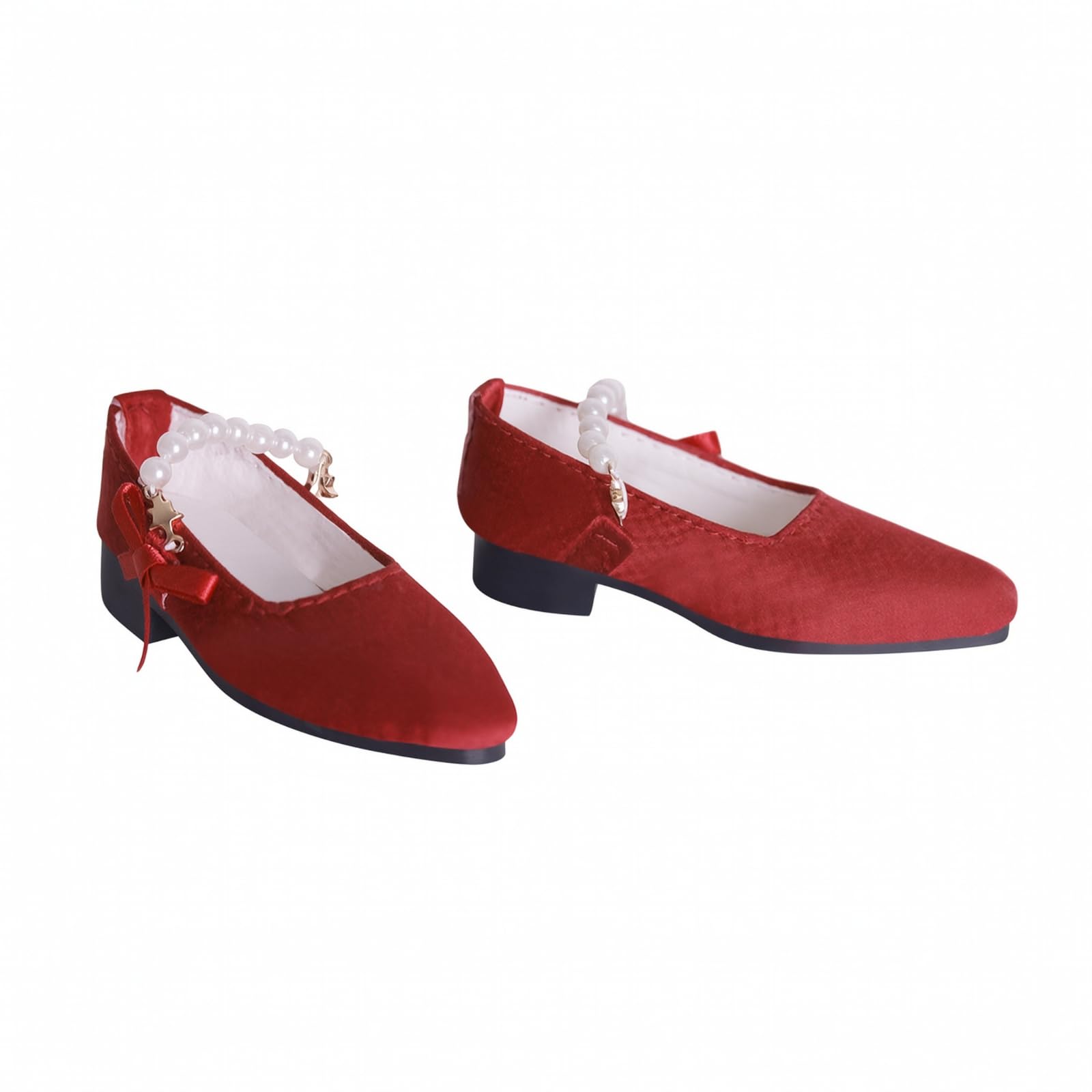 Puppenschuhe mit Perlenriemen