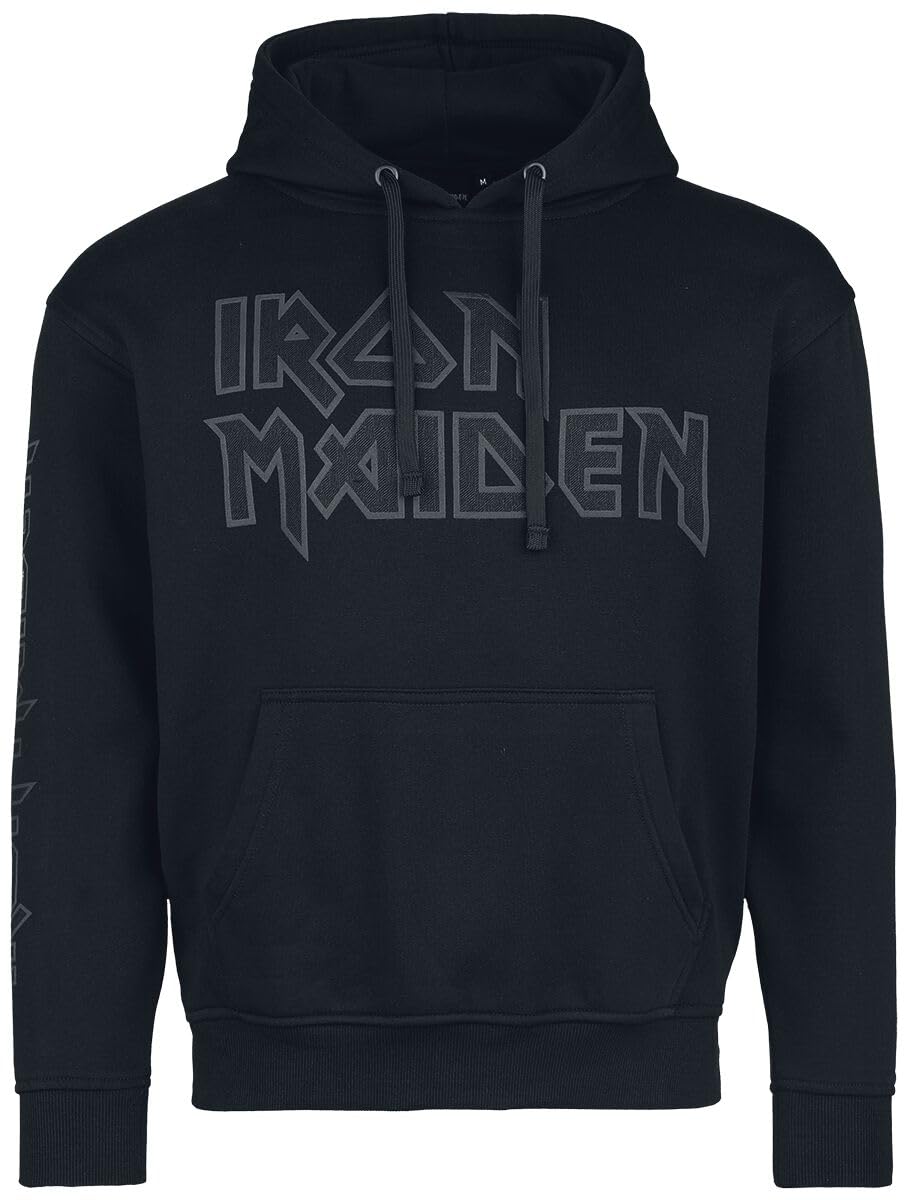 Iron Maiden Fear Lives Flames Homme Sweat-Shirt à Capuche Noir