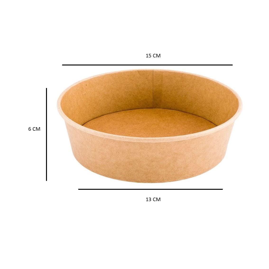 SHOBI 300 Ciotole in Cartoncino Kraft Biodegradabile, Insalatiera monouso per Delivery Food ideale per Poke, salad bowl e cibi Caldi e Freddi (750 ml)