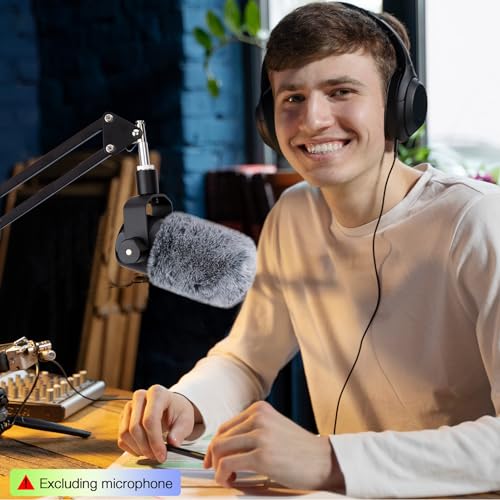 Rode PodMic Pop-Filter, pelzige Mikrofonabdeckung, Wind- und Geräuschreduzierung, Mikrofonabdeckungen aus Schaumstoff, kompatibel mit Rode PodMic von SUNMON