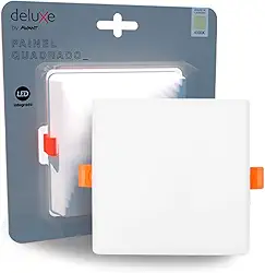 Painel de Led Plafon Borda Infinita Flat 24w Bivolt Quadrado 4000k Branco Neutro 17cm Avant 344210879