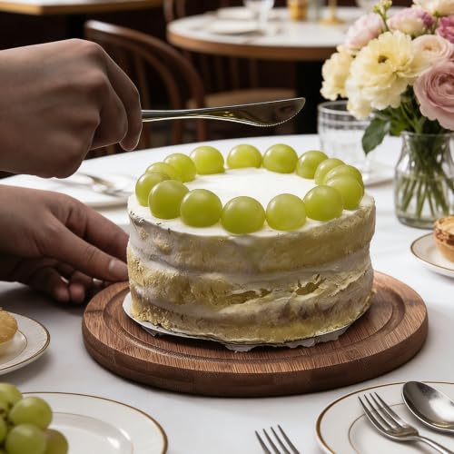 CENGNIAN 8 Inch Wooden Cake Stand with Glass Dome for Dessert Cheese Candy - image 4