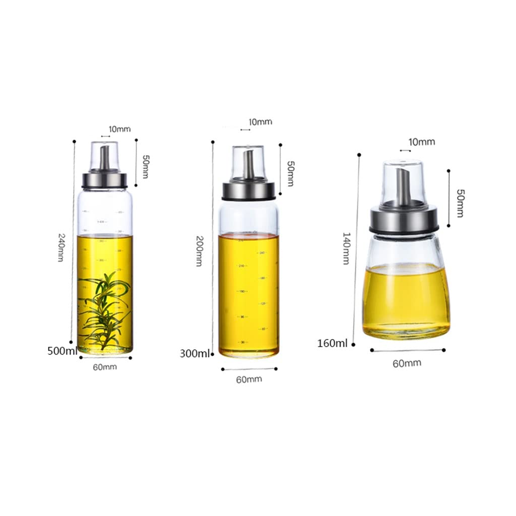 Durevole alta borosilicato bottiglia di olio vetro soia barattolo aceto vaso condimento a prova perdita stoccaggio da cucina