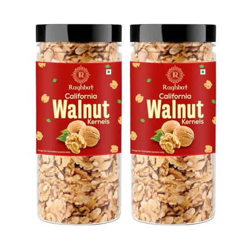 Raghbat Walnut Kernel - 500g I Akhrot Giri | Dry fruit | snacks | Nuts | Ready to eat | Pack Of 2-250g Each