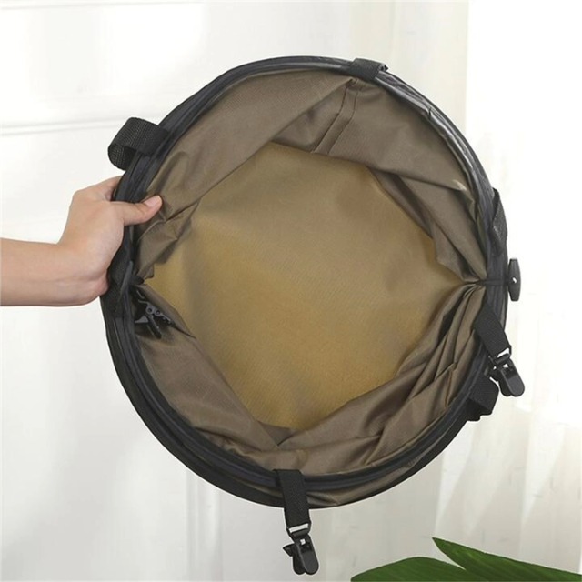 Image of 10 Gallon Camping Trash Can, Collapsible, Pop up Trash Can for Camping, Travel, Outdoor,Home,Black Color