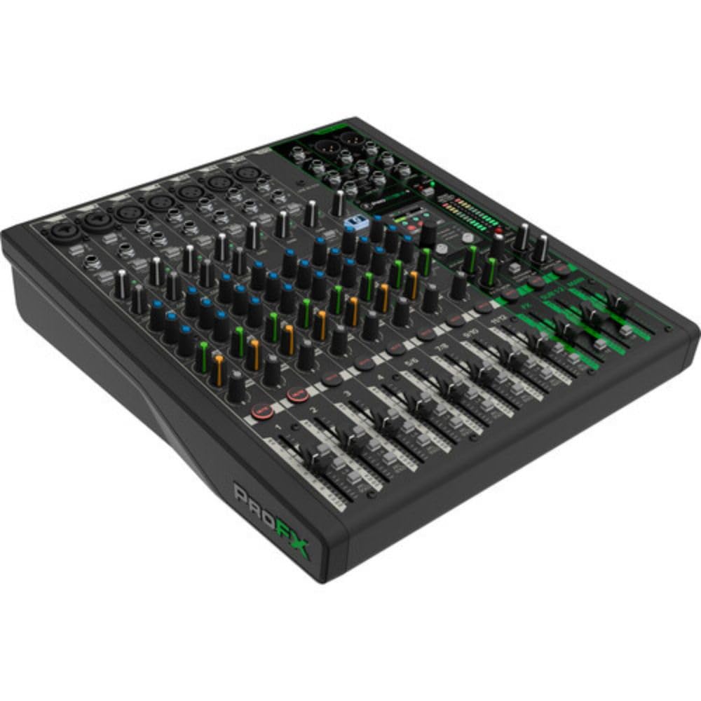 Mackie ProFX12v3+ 12-Channel Analog Mixer with Built-In FX, USB Recording, and Bluetooth Bundle with G-MIXERBAG-1515 Padded Nylon Mixer/Equipment Bag and Stereo Breakout Cable 10'