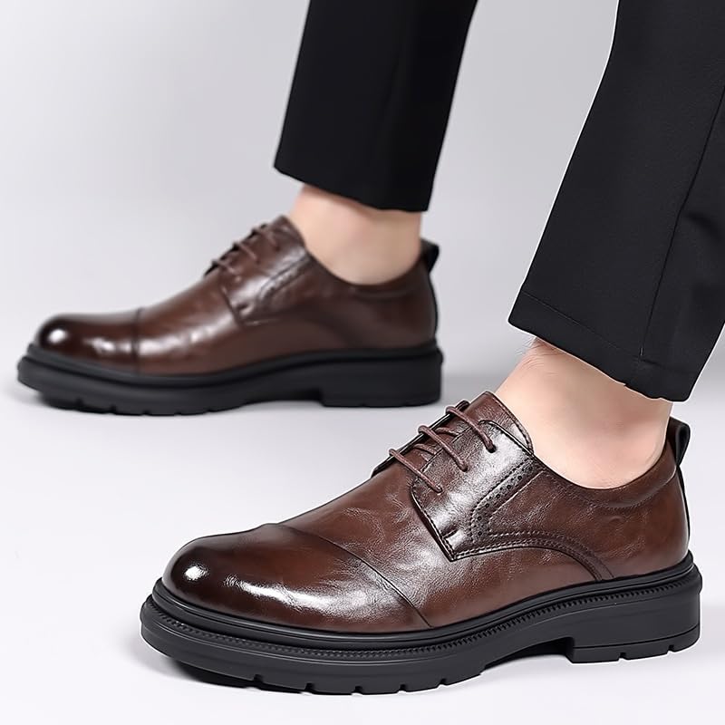 Mens Black Oxfords Lace Up Comfortable Low Top Business Work Shoes Formal Office Shoes Derby Sneakers2