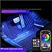 Automotive LED Ambient Light Modification Car Bluetooth APP Interior Foot Decorative(72 Lights,Ice Blue [Ordinary])