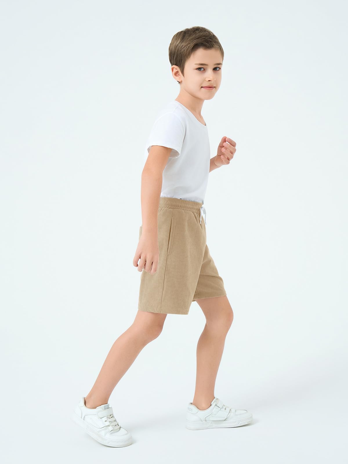 Haloumoning Pantalones cortos de verano para niño, elásticos, bermudas, elásticos, con cordón y bolsillos — view 5