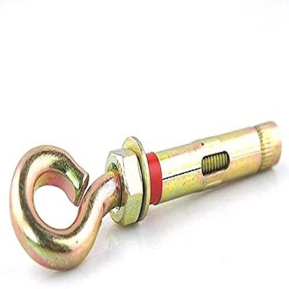 Merriway BH03920 Eye Bolt with Sleeve Anchor M10 x 58 Shield, Silver