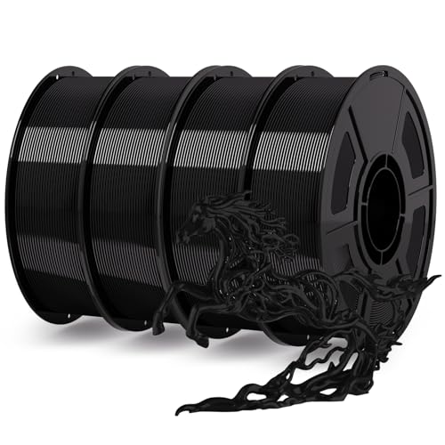 Image of IEMAI PETG Filament 1.75mm Bundle 4KG Black, 3D Printer Filament 30-300mm /s Printing Compatible with Bambu Lab, AMS, AMS Lite, Dimensional Accuracy + /- 0.02mm