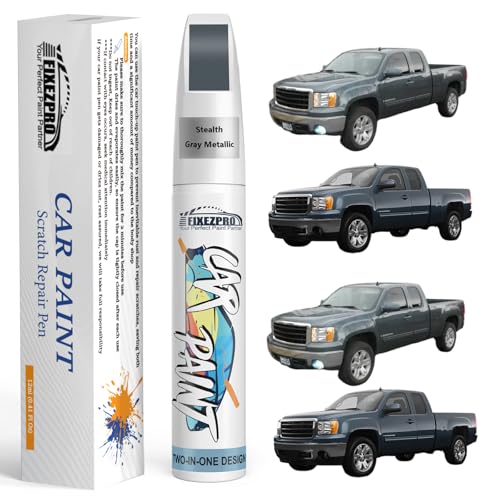Image of Stealth Gray Metallic(WA928L) Touch Up Paint for GMC, Exact Color Match Car Paint Scratch Repair Remover Pen Kit Fix Vehicle Chips and Automotive Nicks Scuff
