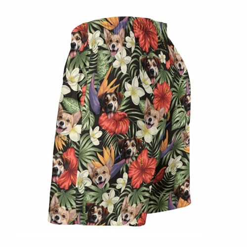 Custom Swim Trunk Personalized Face, Men Customized Hawaiian Swimming Bathing Suits Shorts Photo Beach Trunks2