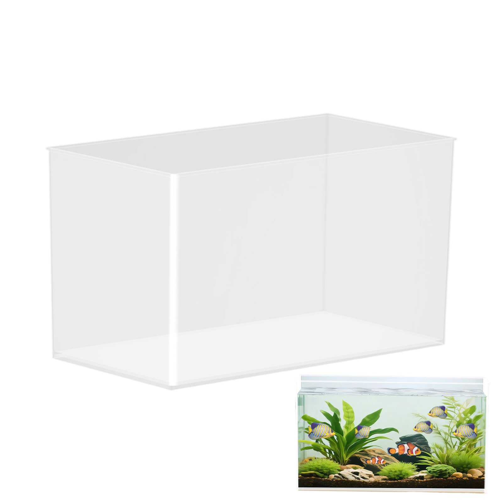 Aquarium Professionnel-Aquarium en Plastique Ultra Transparent sans Rebord