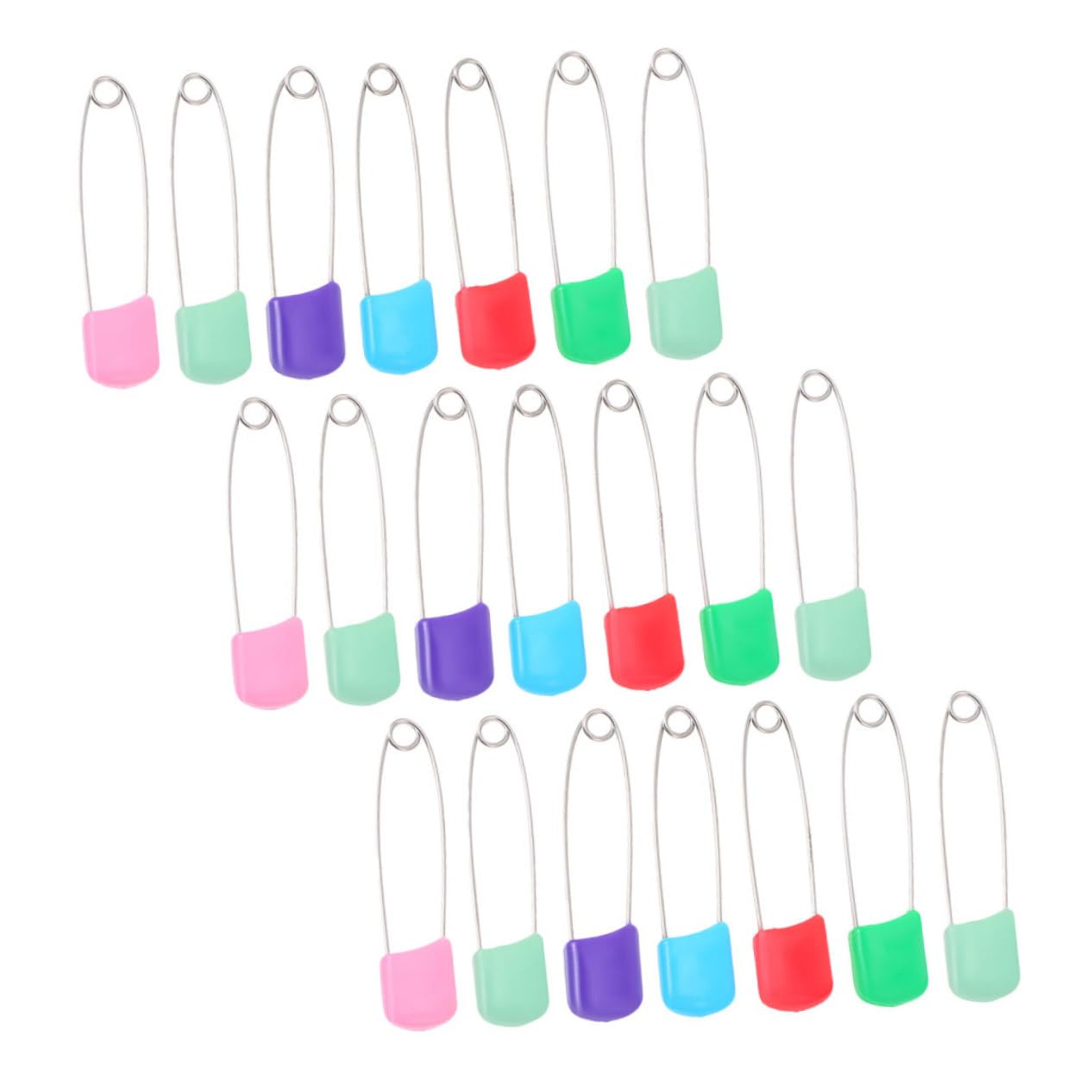COHEALI Épingles à Couches Sécurisées pour Bébés 50 Pièces en Couleurs Variées Épingles à Tête en Plastique Résistantes Et Solide pour Couches Tissu Couture Et Loisirs Créatifs