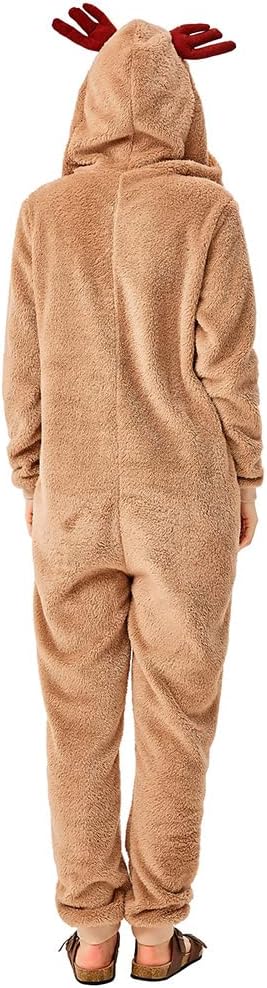 Seasons Christmas Costume Reindeer Adult Costume Unisex Deer Animal Onesie Party Jumpsuit - Image 3