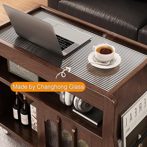 Table de chevet moderne marron au design soigné et finitions durables