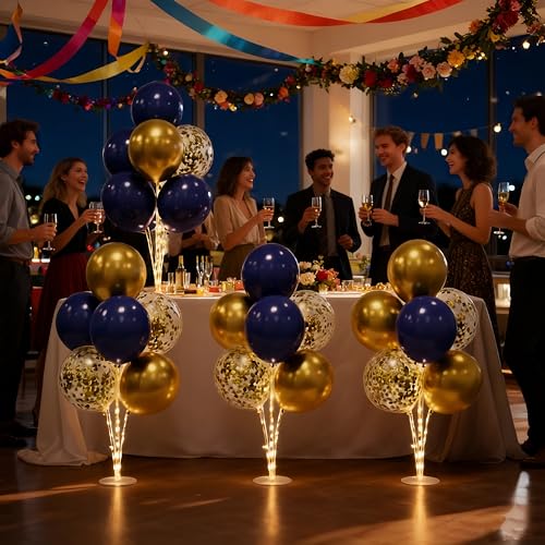 Image of Lightsfever Table Balloon Stand Kit with LED Balloons - Set of 6