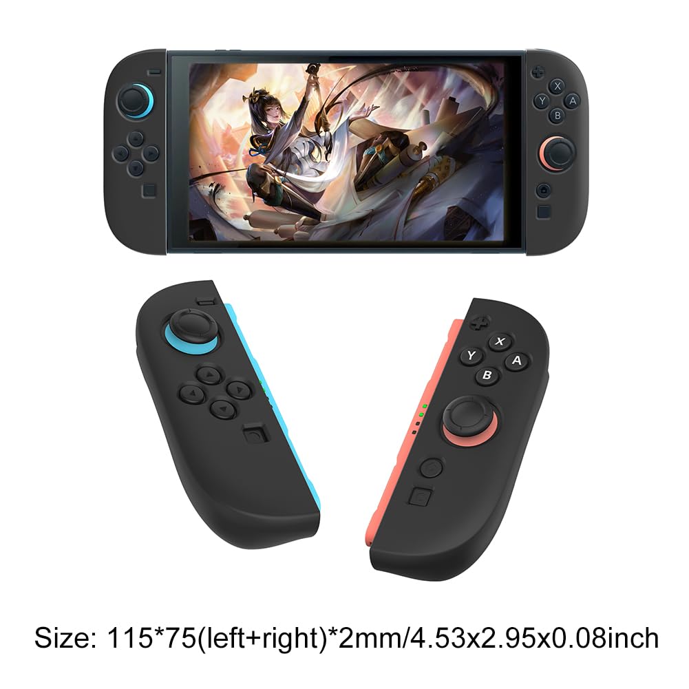 Introti Funda de silicona para mandos Joy-Con Switch 2, empuñaduras antideslizantes y funda duradera para un control mejorado, accesorio para juegos NS2