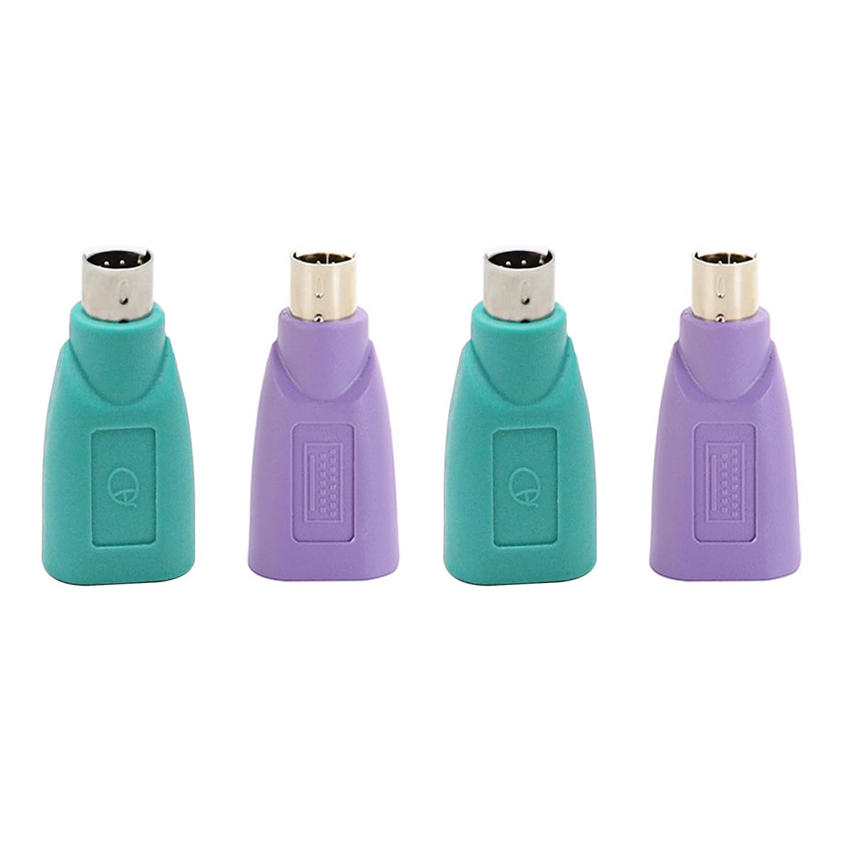 Sarini PS/2 to USB A Adapter Male to Female Keyboard Adapter PS2 Female to USB A Male for Mouse and Keyboard, Replacement PS2 Keyboard Adapter, Pack of 4