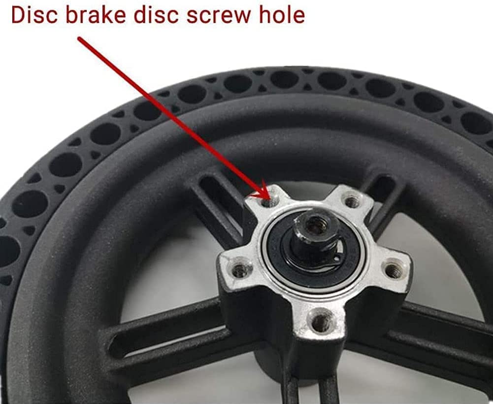 Pneus Solides en nid d'abeille, Ensemble de Roue antidéflagrant 8 1/2X2, y Compris Plaquettes de Frein à Disque, pour Remplacement de Roue arrière de Scooter électrique de 8,5 Pouces