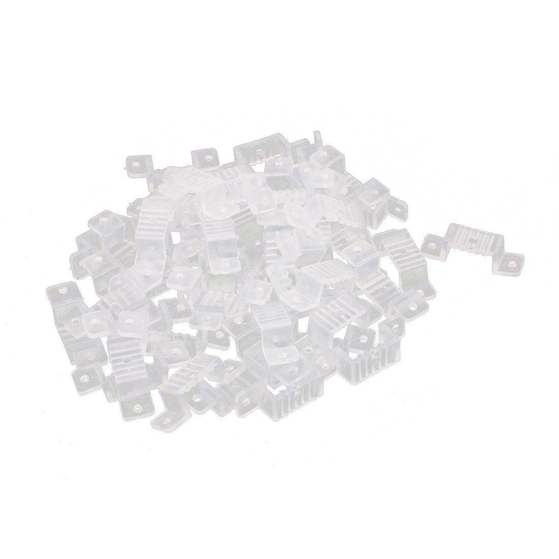 Uxcell Sourcingmap 16Mm X 8Mm Plastic Led Fixing Mounting Bracket Clear 50Pcs