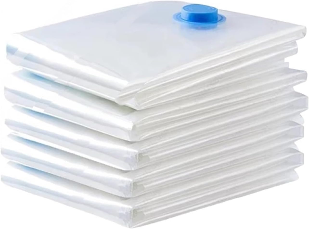 真空保存バッグ 再利用可能 旅行用シーラーバッグ 家庭用衣類圧縮オーガナイザー 省スペース(5PCS-Set,60X80CM)