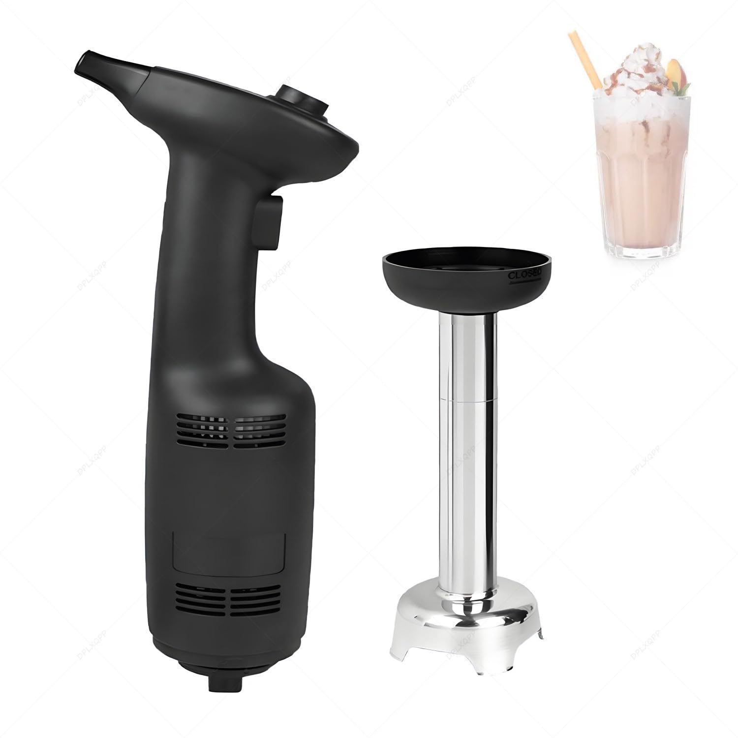 XNXYSMKJ Electric Commercial Immersion Blender with Variable Speed ​​and Whisk Attachment,Powerful Motor, Suitable for Preparing Purees, Baking, and Other Cooking Tasks. (Standard)